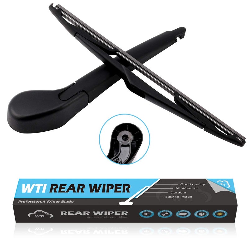 WTI Rear Wiper Arm Blade Set Compatible With Ford Focus 2012-2018 Hatchback 5 Door Rear Windshield Window Wiper Kits Assembly New Replacement Accessories Parts Fit CV6Z17526C - Image 1